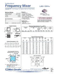 Datasheet LAVI-10VH+ производства Mini-Circuits
